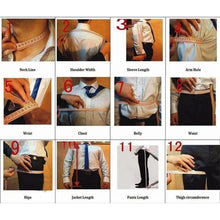 Load image into Gallery viewer, Vintage Wedding Suits Slim Fit Grooms Men Tuxedo Custom Made Navy Blue Wide Lapel Jacquard Floral Blazer+Vest+Trousers 3 Pieces