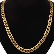 Load image into Gallery viewer, Hip Hop Jewelry Long Chunky Cuban Link Chain Golden Necklaces With Thick Gold Color Stainless Steel Neck Chains For Men Jewelry