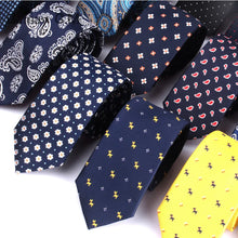 Load image into Gallery viewer, New Jacquard Woven Neck Tie For Men Wedding Business Classic Ties Fashion Polyester Slim Mens Necktie For Suit 6cm Width Tie