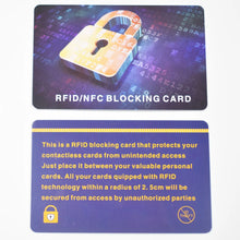 Load image into Gallery viewer, RFID Blocking NFC Signals Shield Credit Card Secure Passport Protector