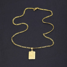 Load image into Gallery viewer, Initial Letter Pendant Necklace Stainless Steel Golden Cuban Chain A-Z Alphabet Name Jewelry For Men Women Gift