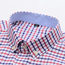 Load image into Gallery viewer, Men's Plaid Regular Checkered Casual Shirts Long-Sleeve Pocket Oxford Cotton