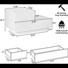 Load image into Gallery viewer, Wfs Nightstand, Bed Table,End Tables,Home Furniture,with LED Light,Modern,2 Drawers (white-16.1inchheight)