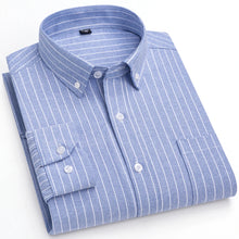 Load image into Gallery viewer, Men's Plaid Regular Checkered Casual Shirts Long-Sleeve Pocket Oxford Cotton