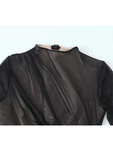 Cargar imagen en el visor de la galería, TRAF tul elegante Sexy ceñido al cuerpo mujer de manga larga sin espalda playa vacaciones mono ajustado mujer mono Chic mamelucos