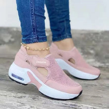 Load image into Gallery viewer, Women Fashion Vulcanized Sneakers Platform Solid Color Flats Ladies Shoes Casual Breathable Wedges Ladies Walking Sneakers
