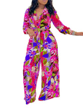 Charger l'image dans la galerie, Spring Summer New Long Sleeved Printed Suit For Women Fashion Wide Leg Trousers Two Piece Set