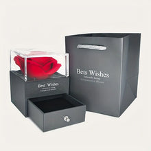 Cargar imagen en el visor de la galería, Collares con colgante de circón rojo de lujo con caja de regalo de flores rosas para novia, mujeres, regalos I Love You, joyería de boda de moda