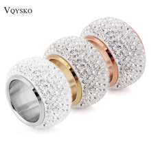 Load image into Gallery viewer, Wholesale shining full rhinestone finger rings for woman luxurious paragraph Crystal Jewelry Ring gold-color