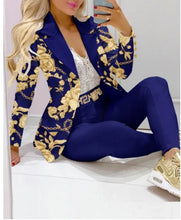 Load image into Gallery viewer, Formal Office Pant Sets Women 2PCS Double Breasted Solid Blazers Jacket and Pants Two Pieces Set Female Pant Suits Sets