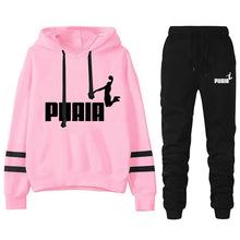Load image into Gallery viewer, Jogging Women's Tracksuit Comfortable Daily, Stripe Hoodie Two Piece Sets
