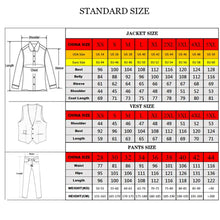 Load image into Gallery viewer, Vintage Wedding Suits Slim Fit Grooms Men Tuxedo Custom Made Navy Blue Wide Lapel Jacquard Floral Blazer+Vest+Trousers 3 Pieces