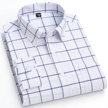 Load image into Gallery viewer, Men's Plaid Regular Checkered Casual Shirts Long-Sleeve Pocket Oxford Cotton