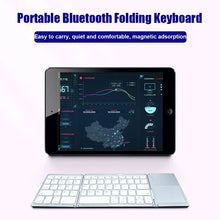 Load image into Gallery viewer, Wireless Folding Keyboard Bluetooth Keyboard With Touchpad For Windows, Android, IOS,Phone,Multi-Function Button Mini Keyboard