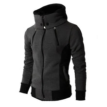 Charger l'image dans la galerie, Fermeture éclair hommes vestes automne hiver décontracté polaire manteaux Bomber veste écharpe col mode à capuche vêtements pour hommes coupe ajustée à capuche
