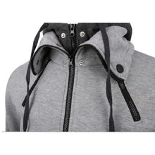 Charger l'image dans la galerie, Fermeture éclair hommes vestes automne hiver décontracté polaire manteaux Bomber veste écharpe col mode à capuche vêtements pour hommes coupe ajustée à capuche