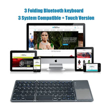Load image into Gallery viewer, Wireless Folding Keyboard Bluetooth Keyboard With Touchpad For Windows, Android, IOS,Phone,Multi-Function Button Mini Keyboard