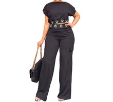 Cargar imagen en el visor de la galería, Two Piece Sets Women Outfit Summer Fashion Boat Neck Short Sleeve