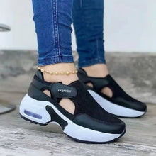 Load image into Gallery viewer, Women Fashion Vulcanized Sneakers Platform Solid Color Flats Ladies Shoes Casual Breathable Wedges Ladies Walking Sneakers