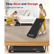 Charger l'image dans la galerie, Redliro Tapis de course sous le bureau, mini tapis de course portable avec télécommande, Bluetooth, poids maximum de 265 lb