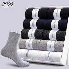 Load image into Gallery viewer, HSS Men's Cotton Socks New styles 10 Pairs / Lot Black Business Men Socks Breathable Spring Summer for Male US size(6.5-12)