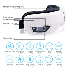 Load image into Gallery viewer, Eye Massager With Heat Smart Airbag Vibration Eye Care Compress Bluetooth Eye Massage Relax Migraines Relief Improve Sleep