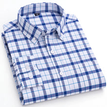 Load image into Gallery viewer, Men's Plaid Regular Checkered Casual Shirts Long-Sleeve Pocket Oxford Cotton