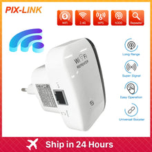 Load image into Gallery viewer, Wifi Repeater Wireless Wi-Fi Range Extender Router Wifi Signal Amplifier Access Point 300Mbps WiFi Booster 2.4G Wi Fi Ultraboost