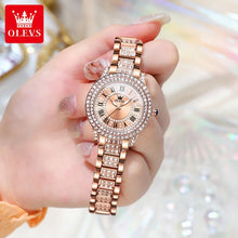 Load image into Gallery viewer, OLEVS Original Diamond Watch for Women Fashion Elegant Stainless Steel Waterproof Quartz Wristwatch Luxury Ladies Dress Watches