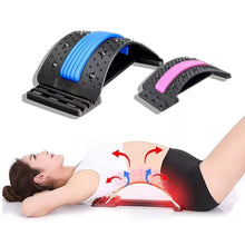 Load image into Gallery viewer, Back Stretcher Magnetotherapy Multi-Level Adjustable Massager Waist Neck Fitness Lumbar Cervical Spine Support Pain Relief 1PC