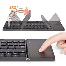 Load image into Gallery viewer, Wireless Folding Keyboard Bluetooth Keyboard With Touchpad For Windows, Android, IOS,Phone,Multi-Function Button Mini Keyboard