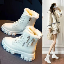 Load image into Gallery viewer, Snow Boots Women Winter New Plush Velvet Woman Shoes Warm Ankle Boots Thick Cotton Shoes Furry Black Women Boots