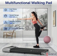 Charger l'image dans la galerie, Tapis de course 2 en 1 sous le bureau, tapis de marche sous le bureau avec une capacité de 300 lb, tapis de course pour la maison et le bureau, entrée gratuite