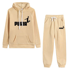 Load image into Gallery viewer, Womens Pant Sets Fashion, Casual Hooded Sweatshirt Suit High Quality Print Outfits Macaron Color Tracksuit