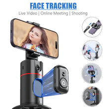 Load image into Gallery viewer, Wireless Remote Shooting Phone Stand Gimbals Stabilizer for Mobile, 360°Panorama Rotation Auto Face Tracking Phone Holder Tripod