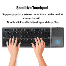 Load image into Gallery viewer, Wireless Folding Keyboard Bluetooth Keyboard With Touchpad For Windows, Android, IOS,Phone,Multi-Function Button Mini Keyboard