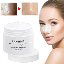 Load image into Gallery viewer, Blackhead Remover Cream Paper Plant Pore Strips Nose Acne Cleansing Black Dots Peel Off Mud Mask Treatments Skin Care