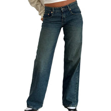 Load image into Gallery viewer, Jeans Women Denim Wide Leg Loose Casual Pockets High Waist Straight