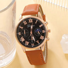 Load image into Gallery viewer, Fashion Mens Sports Watch Man Business Quartz Wristwatch Luxury Brown Leather Bracelet Men Casual Luminous Clock Watch