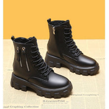 Load image into Gallery viewer, Snow Boots Women Winter New Plush Velvet Woman Shoes Warm Ankle Boots Thick Cotton Shoes Furry Black Women Boots