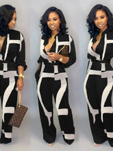 Load image into Gallery viewer, Elegant Women's Jumpsuits Autumn Long Sleeve Leopard Print Belt Office Lady Jumpsuit Spring Casual Playsuits Female
