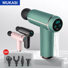 Charger l&#39;image dans la galerie, MUKASI – pistolet de Massage professionnel avec écran LCD, Relaxation musculaire profonde, pistolet amincissant pour le corps, le cou, le dos, les jambes, les épaules 
