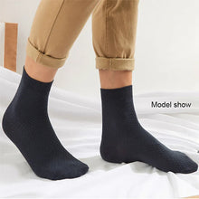 Load image into Gallery viewer, 10 Pairs/Lot Men&#39;s Bamboo Fiber Socks New Compression Autumn Long Black Business Casual Man Dress Sock Gift Plus Size 42-45
