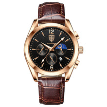 Charger l&#39;image dans la galerie, POEDAGAR nouvelle mode montre pour hommes haut en cuir marque de luxe étanche sport hommes montre-bracelet Quartz Relogio Masculino décontracté 
