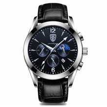 Charger l&#39;image dans la galerie, POEDAGAR nouvelle mode montre pour hommes haut en cuir marque de luxe étanche sport hommes montre-bracelet Quartz Relogio Masculino décontracté 
