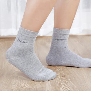 10 Pairs / Lot Bamboo Fiber Socks Men Casual Business Anti-Bacterial Breatheable High Quality Guarantee Socks