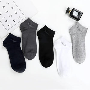 10 Pairs / Pack Men's Bamboo Fiber Socks Short High Quality New Casual Breathable Anti-Bacterial Men Ankle Socks