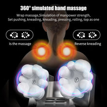 Load image into Gallery viewer, 3D kneading Shiatsu Cervical Back Neck Massager Shawl Electric Roller Heat Device Manual China Home Car Shoulder Massage Machine
