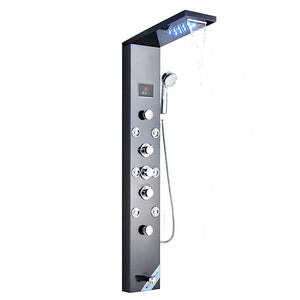 Panel LED para ducha, grifo de lluvia, chorro de masaje para SPA, pantalla Digital, montaje en pared, sistema de columna de ducha de baño, gran oferta 