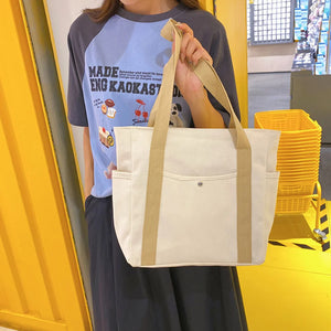 New Large Capacity Canvas Tote Bags handbag for Work Commuting Carrying Bag College Style Student Outfit Book Shoulder Bag